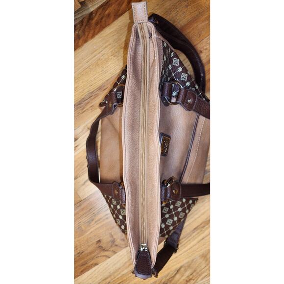 JOSE HESS The Danbury Mint Large Handbag Purse Caramel Tote Bag w/Shoulder Strap - Picture 6 of 16